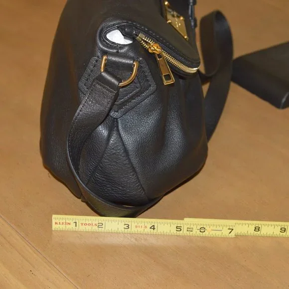 New Marc Jacobs New York Black Italian Leather Crossbody Bag NWT - Picture 6 of 12